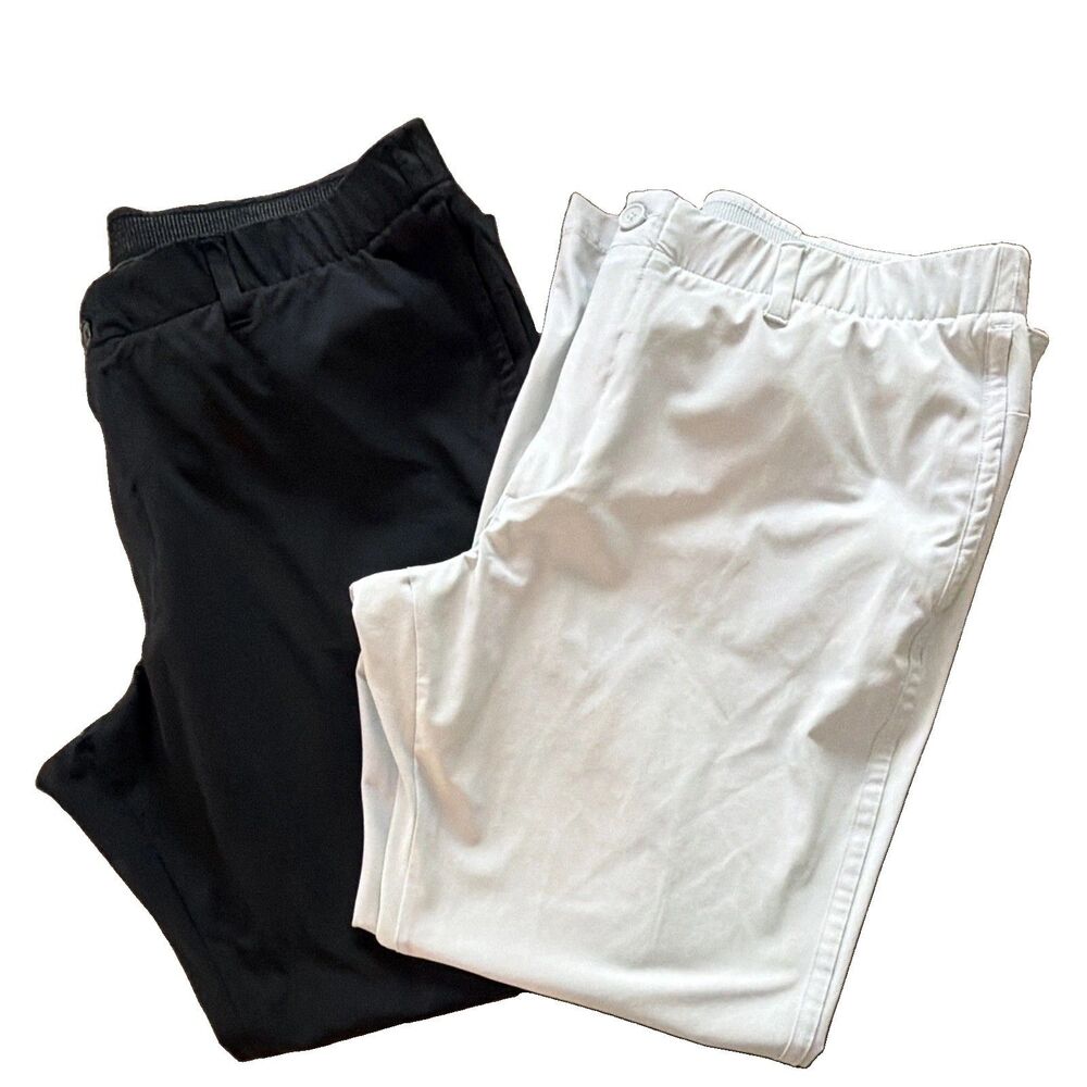 Under armour golf performance pants lot of 2 42X30 men chino pockets athletic